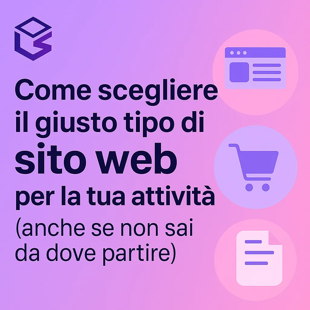 Come scegliere il giusto tipo di sito web per la tua attività (anche se non sai da dove partire)