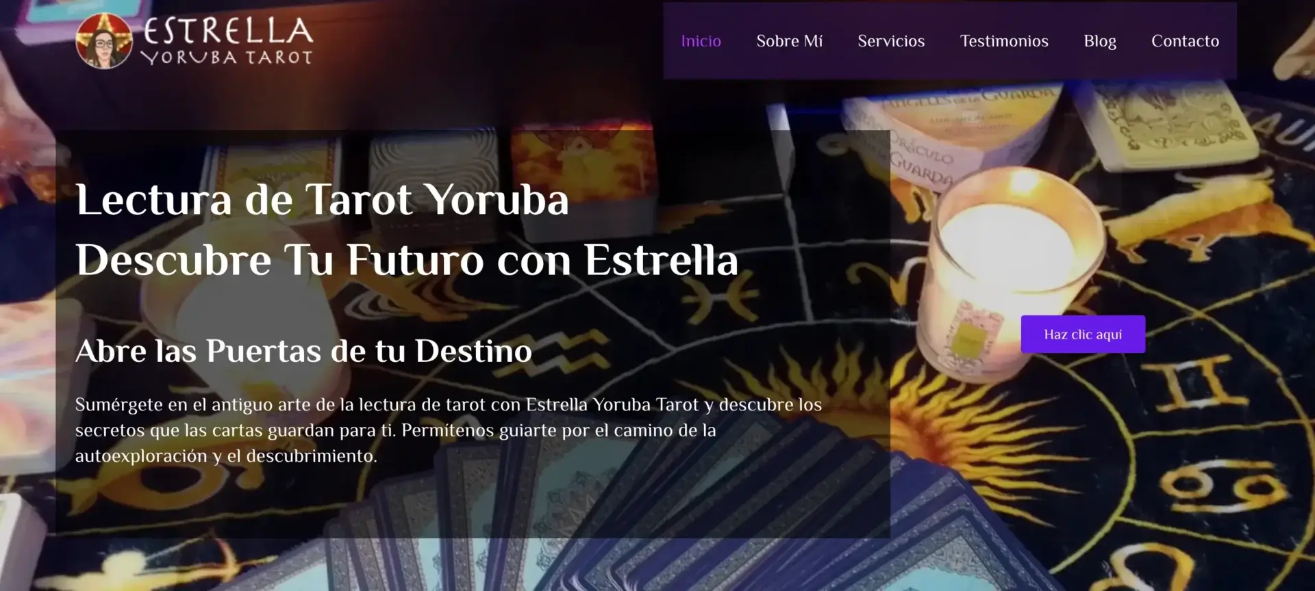 Sito web Estrella Yoruba Tarot per la chiaroveggenza e i tarocchi